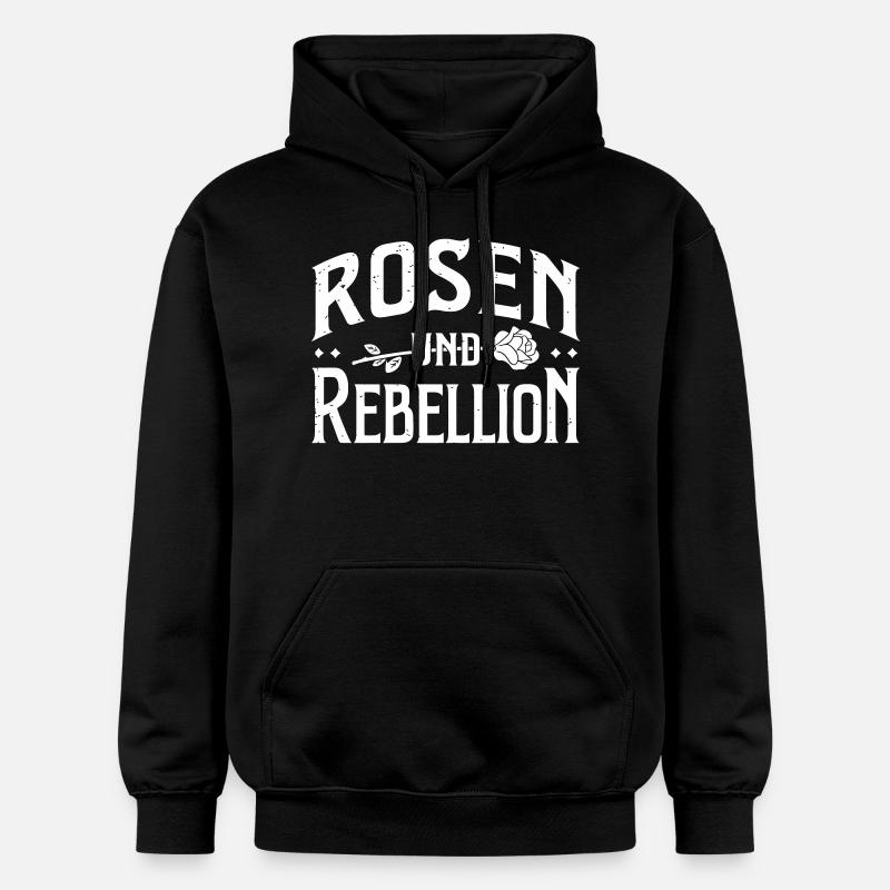 Rosen und Rebellion - Sweat à capuche Softstyle® Gildan Unisexe - noir