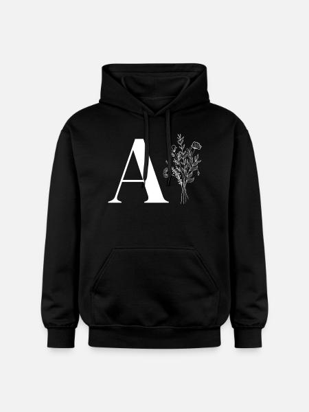 Minimalist Flower Bag - Gildan Unisex Softstyle® Midweight Hoodie - black
