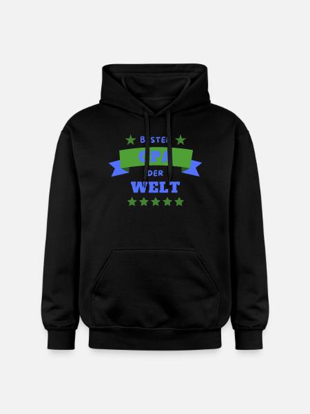 Bester Opa der Welt - Gildan Unisex Softstyle® Midweight Hoodie - Schwarz