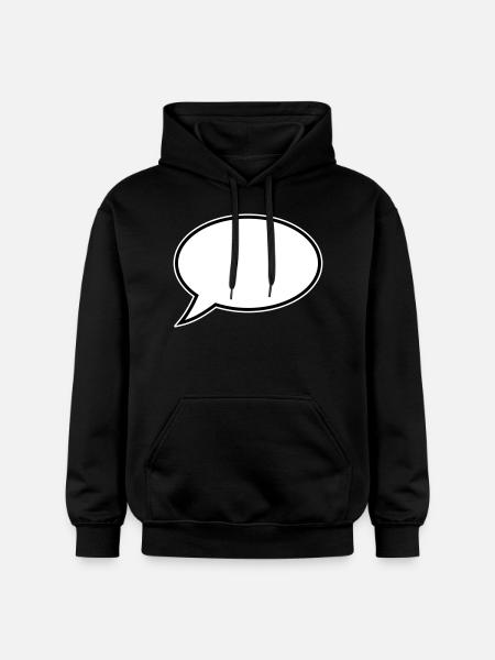 Speech Bubble Design - Gildan Unisex Softstyle® Midweight Hoodie - black