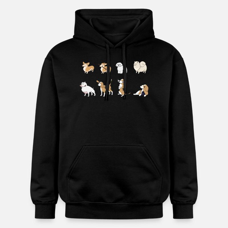 Chien - Sweat à capuche Softstyle® Gildan Unisexe - noir