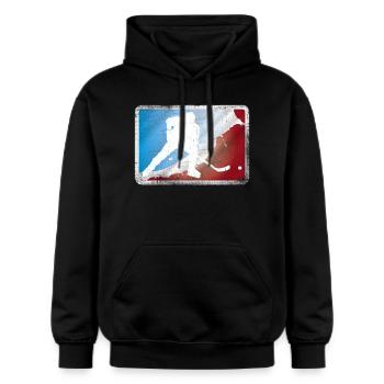 Eishockey - Gildan Unisex Softstyle® Midweight Hoodie - Schwarz - Vorne - Marisol (170cm) & Nik (191cm)