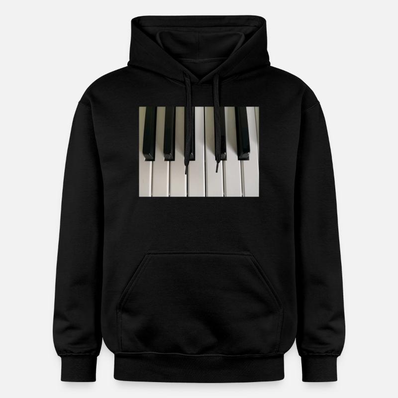 clés de piano - Sweat à capuche Softstyle® Gildan Unisexe - noir