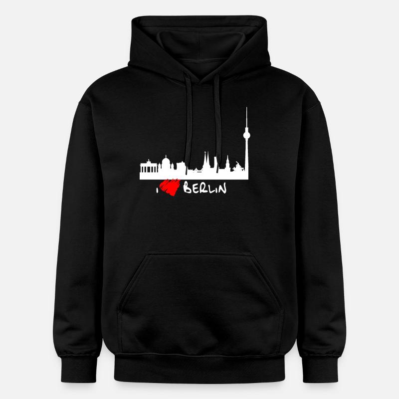 J'aime Berlin - Sweat à capuche Softstyle® Gildan Unisexe - noir