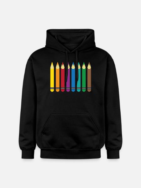 Buntstifte - Gildan Unisex Softstyle® Midweight Hoodie - Schwarz