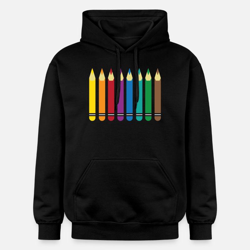 crayons de couleur - Sweat à capuche Softstyle® Gildan Unisexe - noir