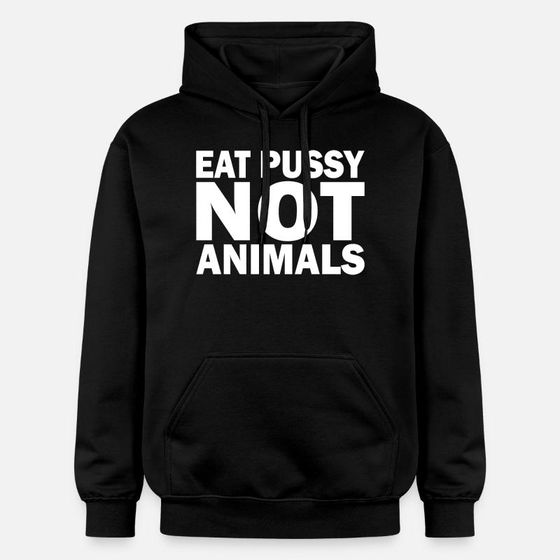 Eat pussy not animals - Sweat à capuche Softstyle® Gildan Unisexe - noir