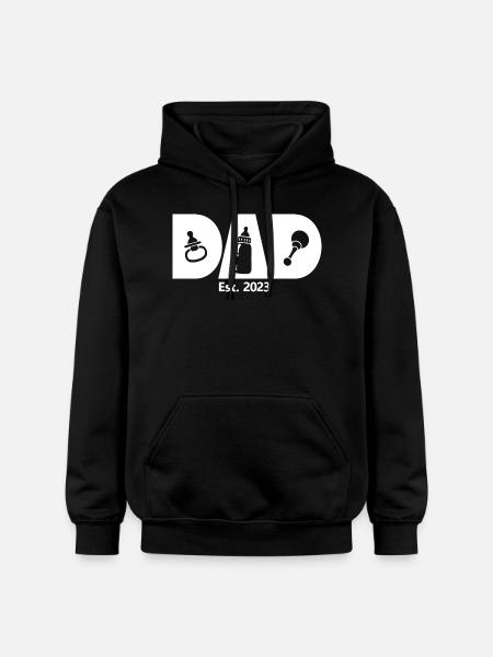 2023, far at være, graviditetsmeddelelse - Gildan Softstyle® Midweight unisex-hoodie - sort