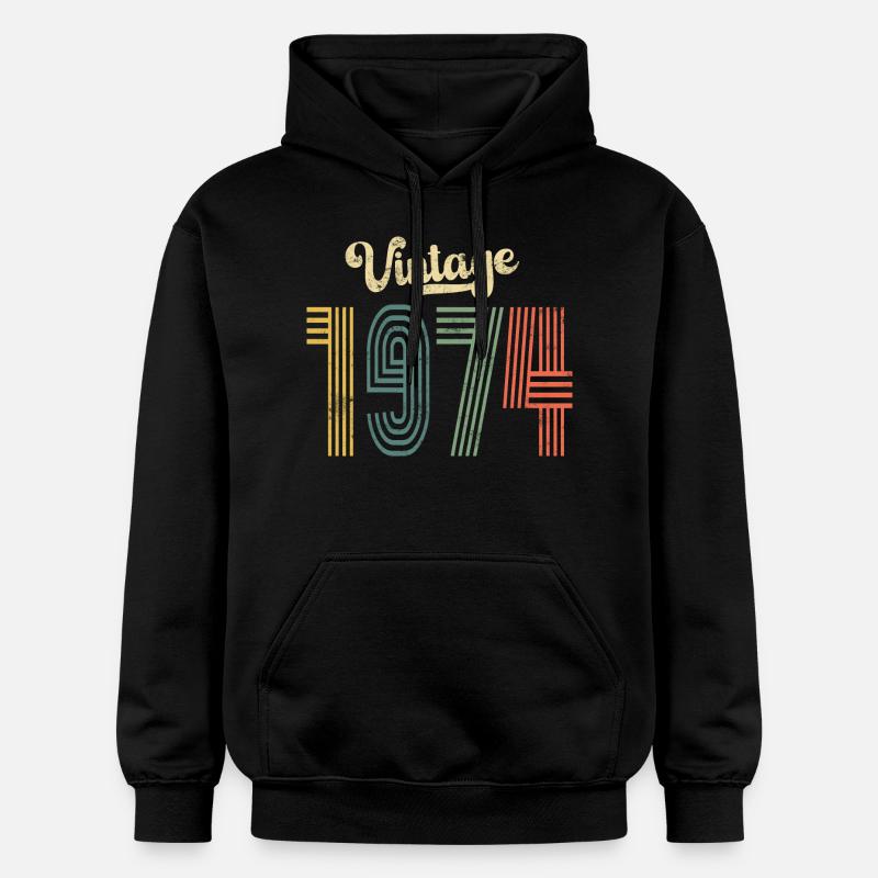 50ème Anniversaire Millésime 1974 - Sweat à capuche Softstyle® Gildan Unisexe - noir