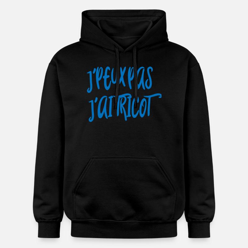 j'peux pas j'ai tricot - Sweat à capuche Softstyle® Gildan Unisexe - noir