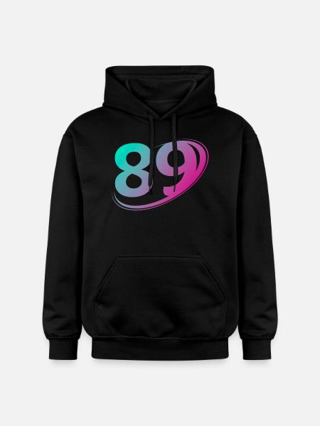 Nummer 89 mehrfarbig - Gildan Unisex Softstyle® Midweight Hoodie - Schwarz