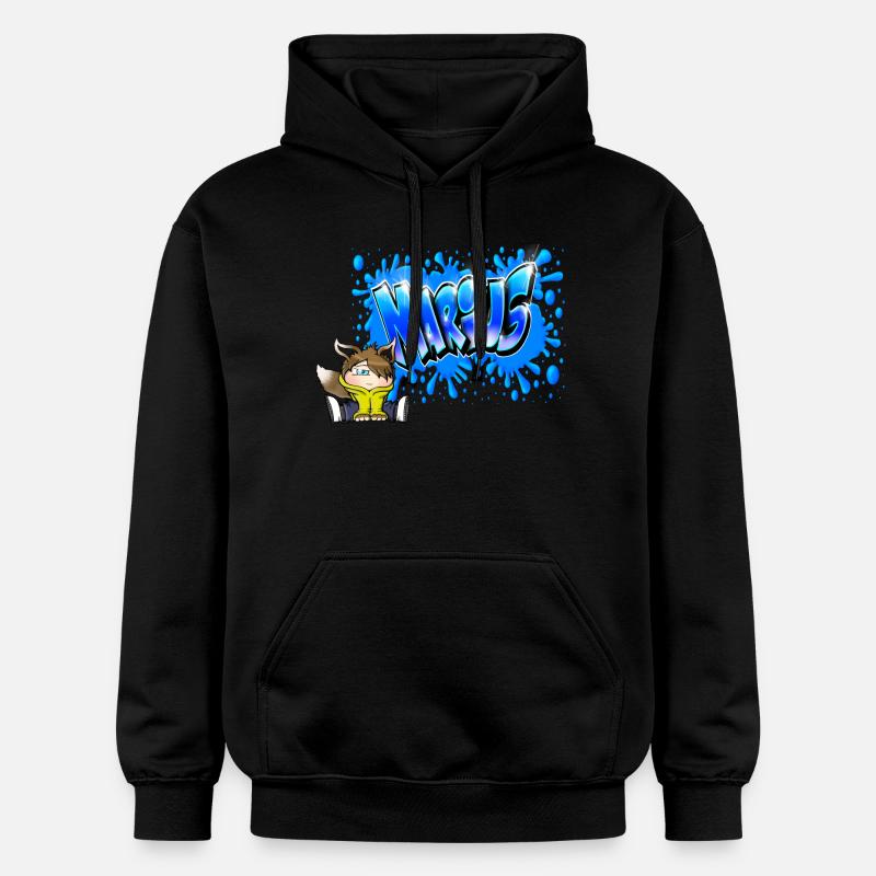 MARIUS GRAFFITI NAME PRINT - Sweat à capuche Softstyle® Gildan Unisexe - noir