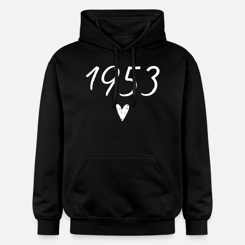 1953 coeur anniversaire - Sweat à capuche Softstyle® Gildan Unisexe - noir
