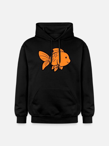 Fish Goldfish - Gildan Unisex Softstyle® Midweight Hoodie - black
