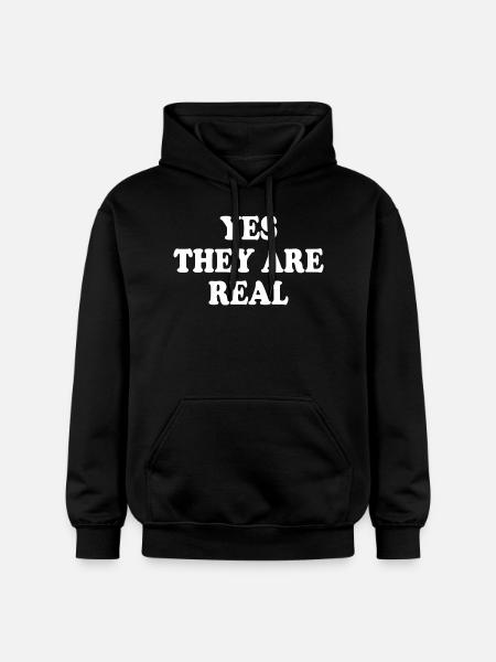yes they are real - Gildan Unisex Softstyle® Midweight Hoodie - black