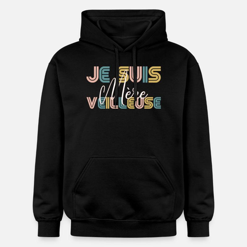 Je suis mère-veilleuse - Sweat à capuche Softstyle® Gildan Unisexe - noir