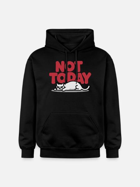 Not Today Cat - Gildan Unisex Softstyle® Midweight Hoodie - black
