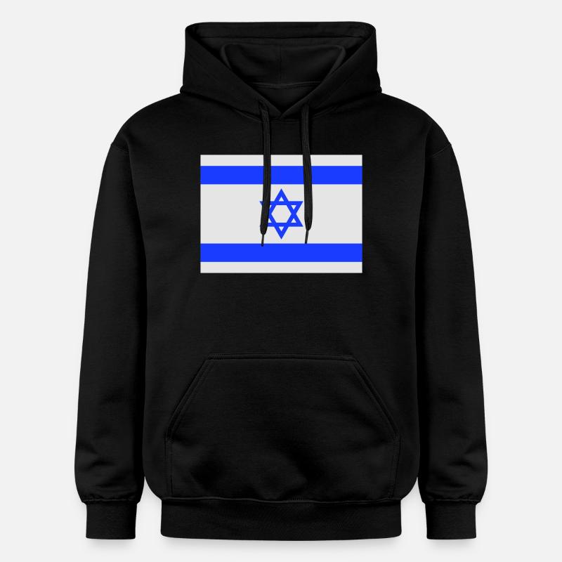 israele drapeau - Sweat à capuche Softstyle® Gildan Unisexe - noir