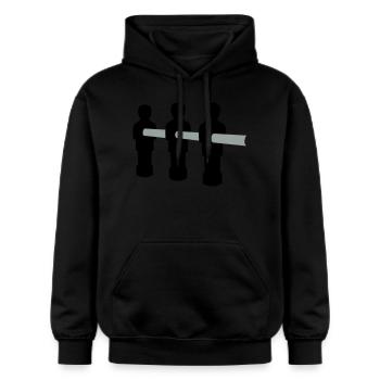 Kicker - Gildan Unisex Softstyle® Midweight Hoodie - Schwarz - Vorne - Marisol (170cm) & Nik (191cm)