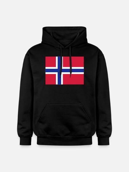 norway flag - Gildan Unisex Softstyle® Midweight Hoodie - black
