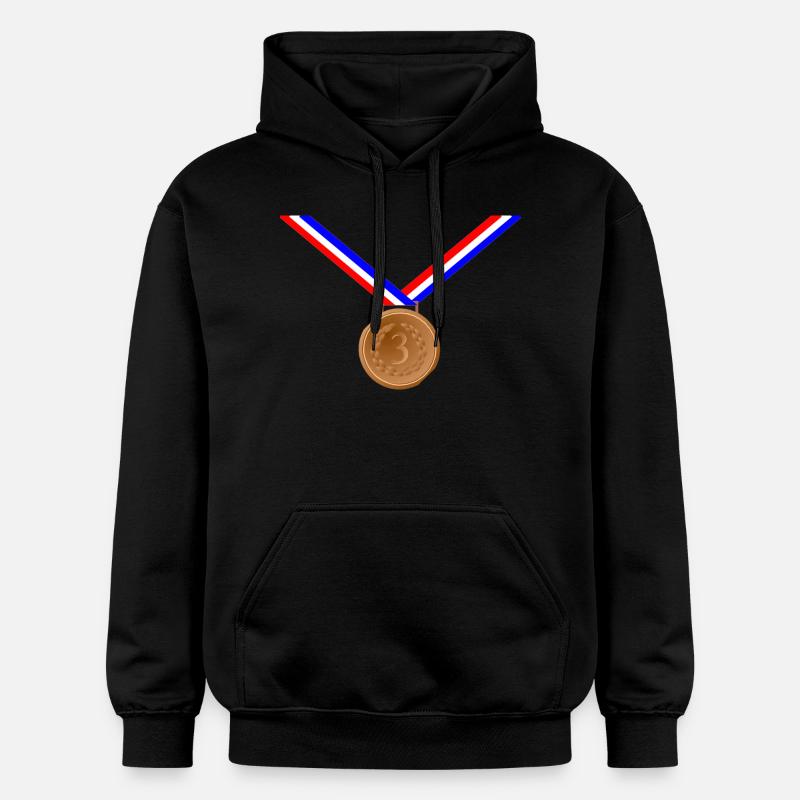 Médaille de bronze 3ème - Sweat à capuche Softstyle® Gildan Unisexe - noir