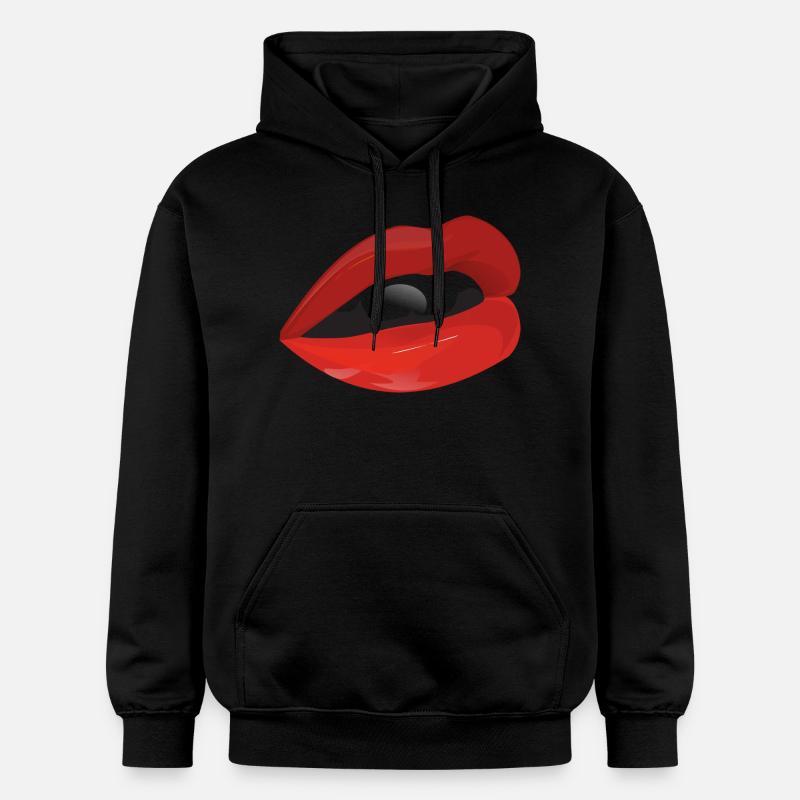 lèvres - Sweat à capuche Softstyle® Gildan Unisexe - noir