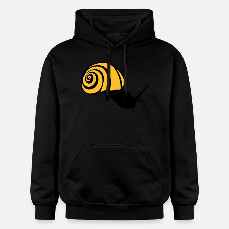 escargot snail schnecke caracol lumaca2 - Sweat à capuche Softstyle® Gildan Unisexe - noir