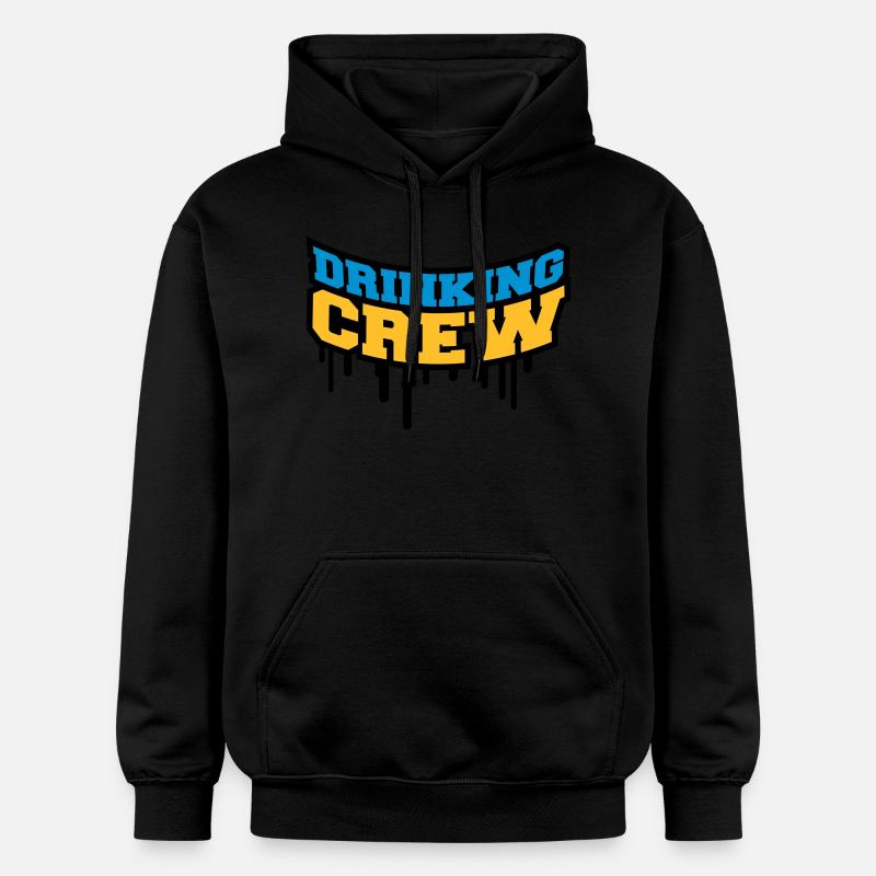 Drinking Crew Graffiti - Sweat à capuche Softstyle® Gildan Unisexe - noir