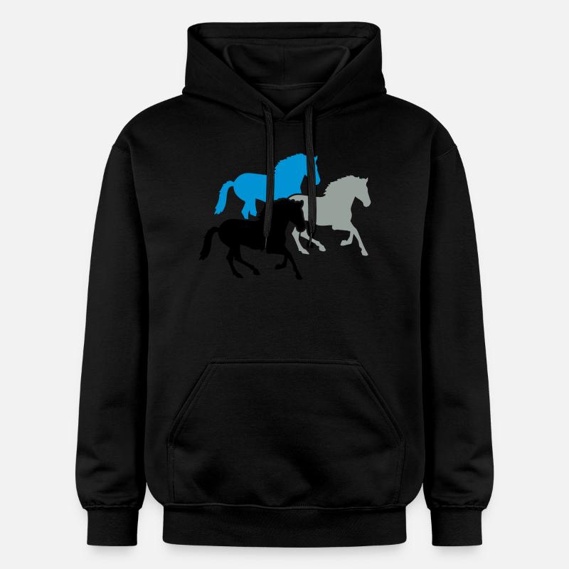 Cheval - Sweat à capuche Softstyle® Gildan Unisexe - noir