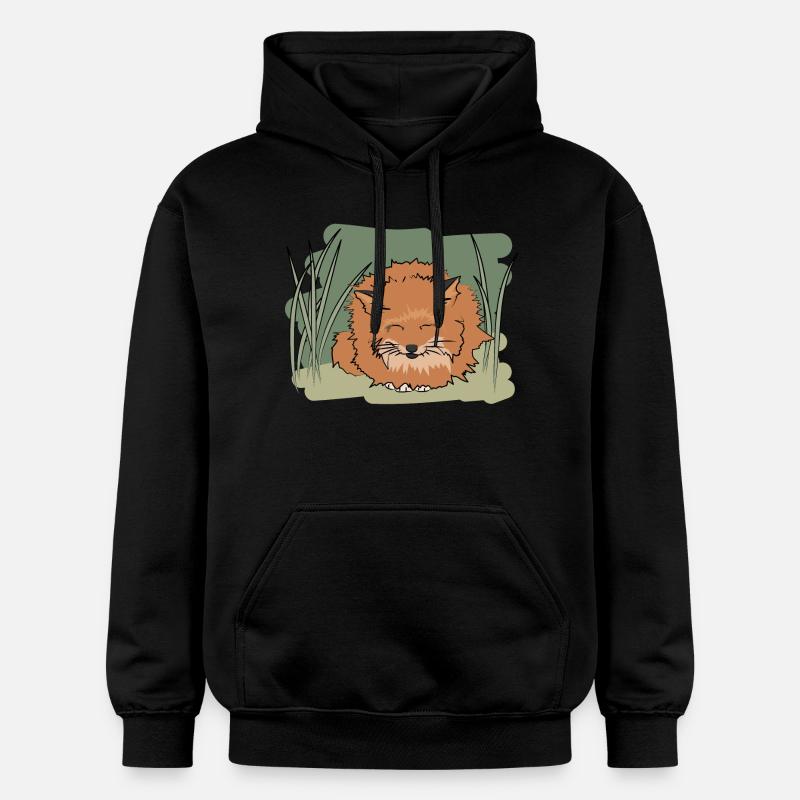 Conception d’illustration « Fox Kisses » - Sweat à capuche Softstyle® Gildan Unisexe - noir