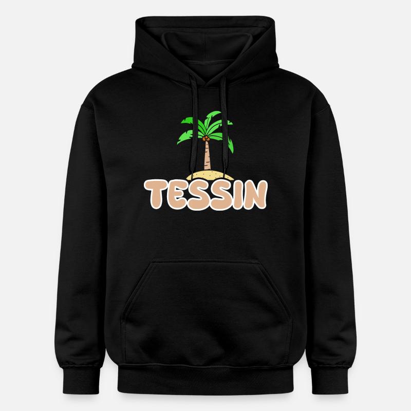 Le Tessin comme le Tessin - Sweat à capuche Softstyle® Gildan Unisexe - noir