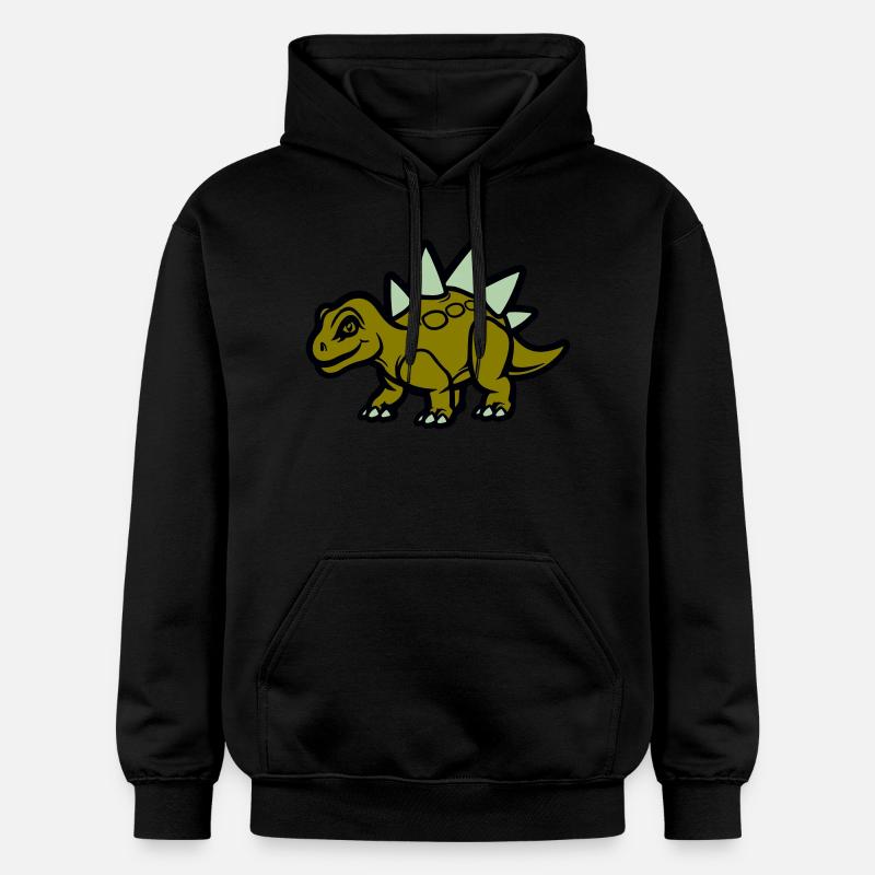 Stegosaurus Comic - Gildan Unisex Softstyle® Midweight Hoodie - black