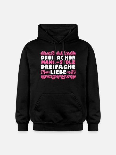 Mama Von 3 Kindern - Gildan Unisex Softstyle® Midweight Hoodie - Schwarz