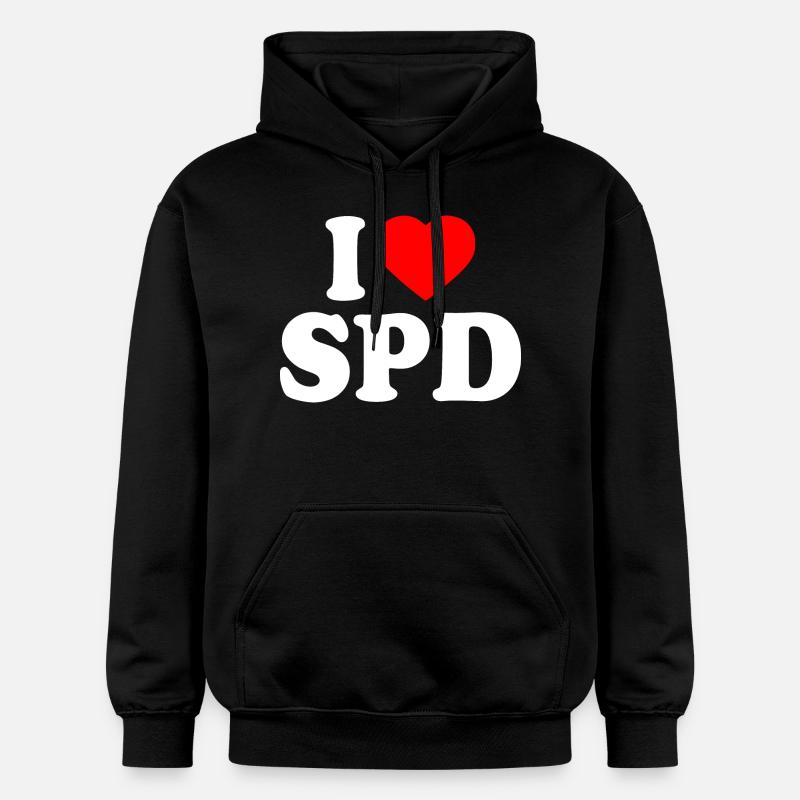 J’adore le spd - Sweat à capuche Softstyle® Gildan Unisexe - noir