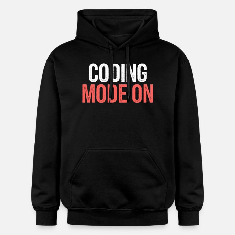 Coding Mode On 10 - Gildan Unisex Softstyle® Midweight Hoodie - Schwarz