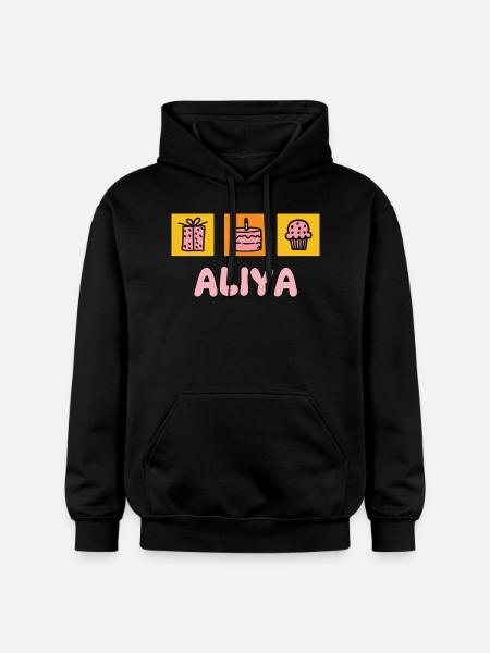 Aliya as a first name - Gildan Unisex Softstyle® Midweight Hoodie - black