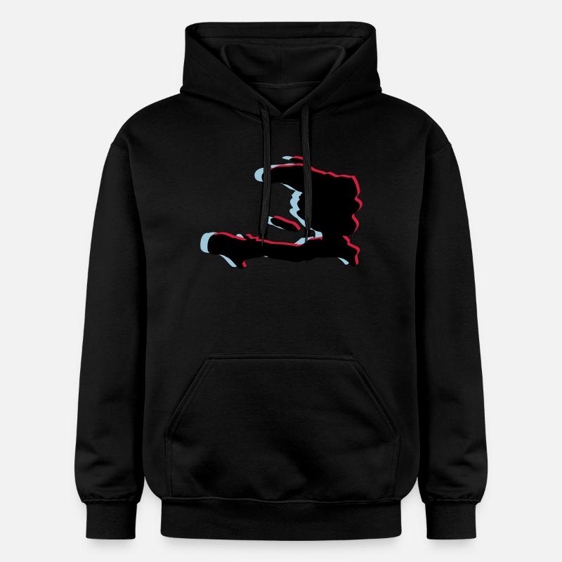 3d anaglyph HAITI green - Sweat à capuche Softstyle® Gildan Unisexe - noir