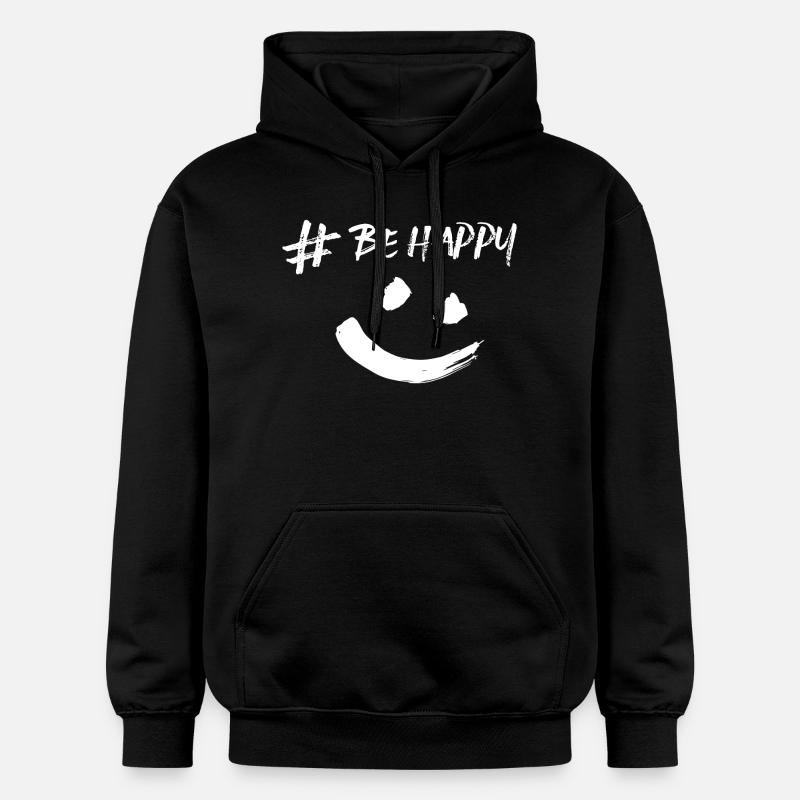 #BE HAPPY - Sweat à capuche Softstyle® Gildan Unisexe - noir