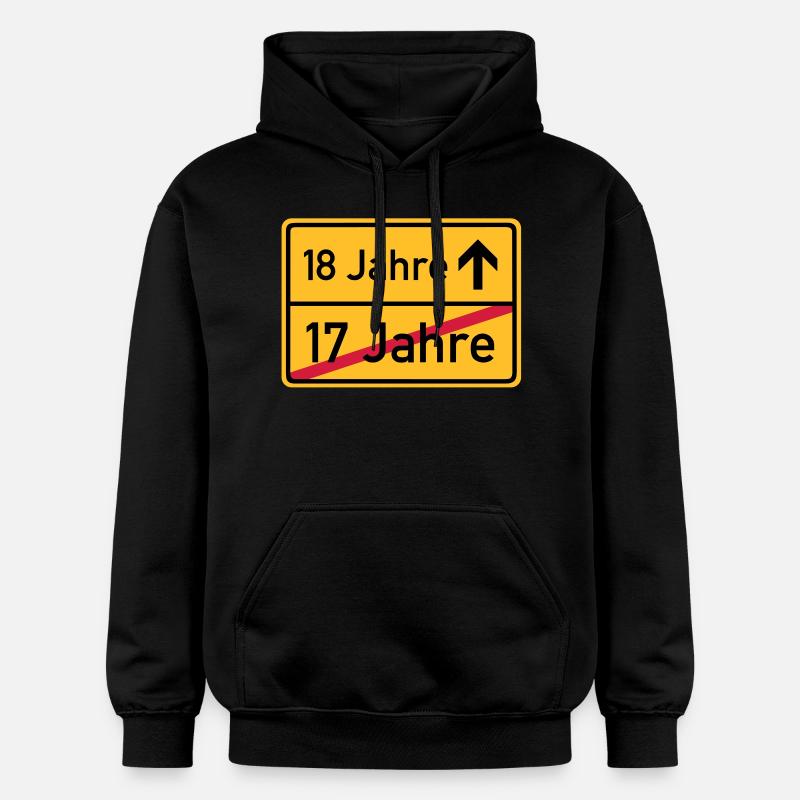 ortsschild_17__jahre__f3 - Sweat à capuche Softstyle® Gildan Unisexe - noir