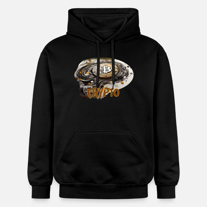 Krypto Währung, crypto digging - Gildan Unisex Softstyle® Midweight Hoodie - Schwarz