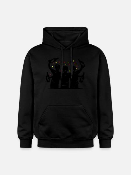 Drinking Silhouette Symbol - Gildan Unisex Softstyle® Midweight Hoodie - black