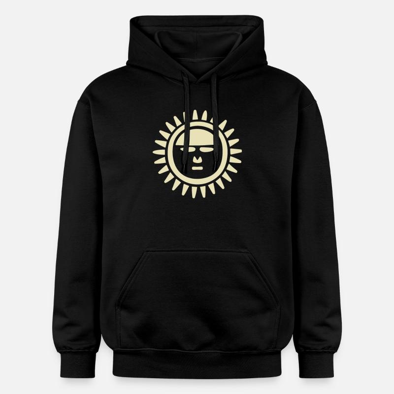 Abstrait Soleil Soleil Art abstrait - Sweat à capuche Softstyle® Gildan Unisexe - noir