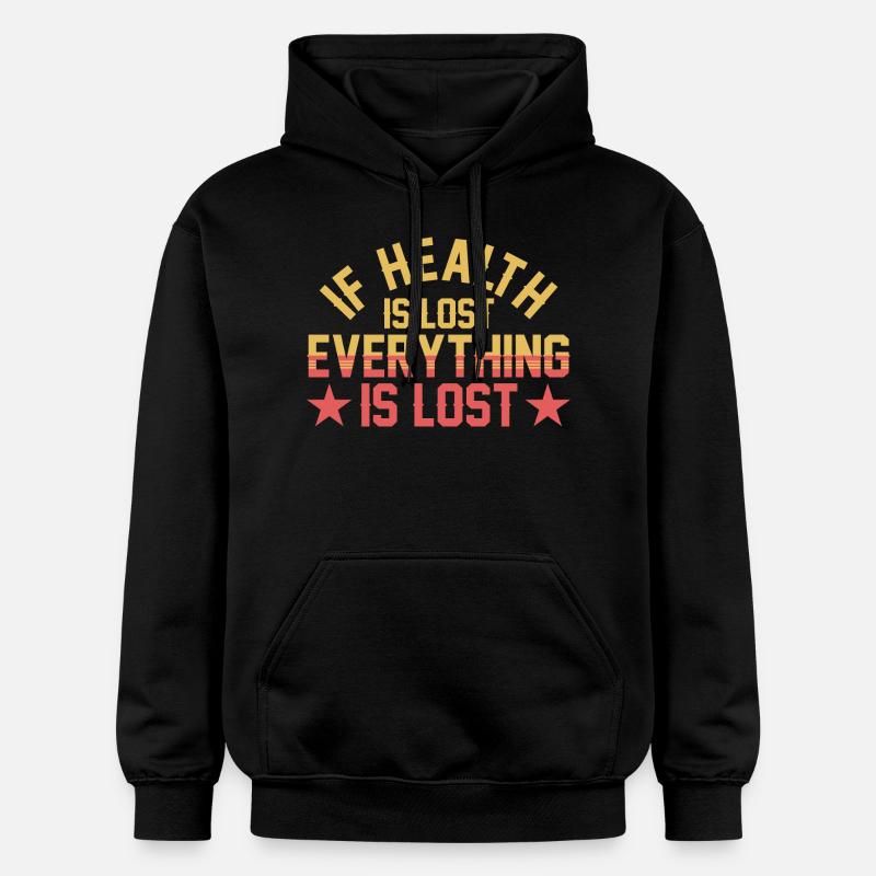 Si la santé est perdue ... - Sweat à capuche Softstyle® Gildan Unisexe - noir