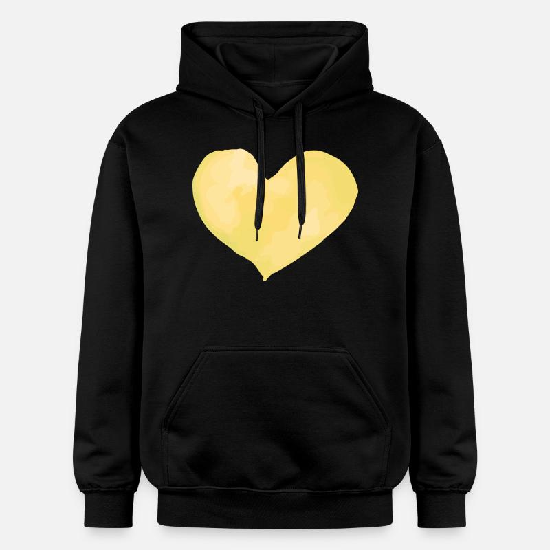 Cœur Amour Dans L’amour - Sweat à capuche Softstyle® Gildan Unisexe - noir