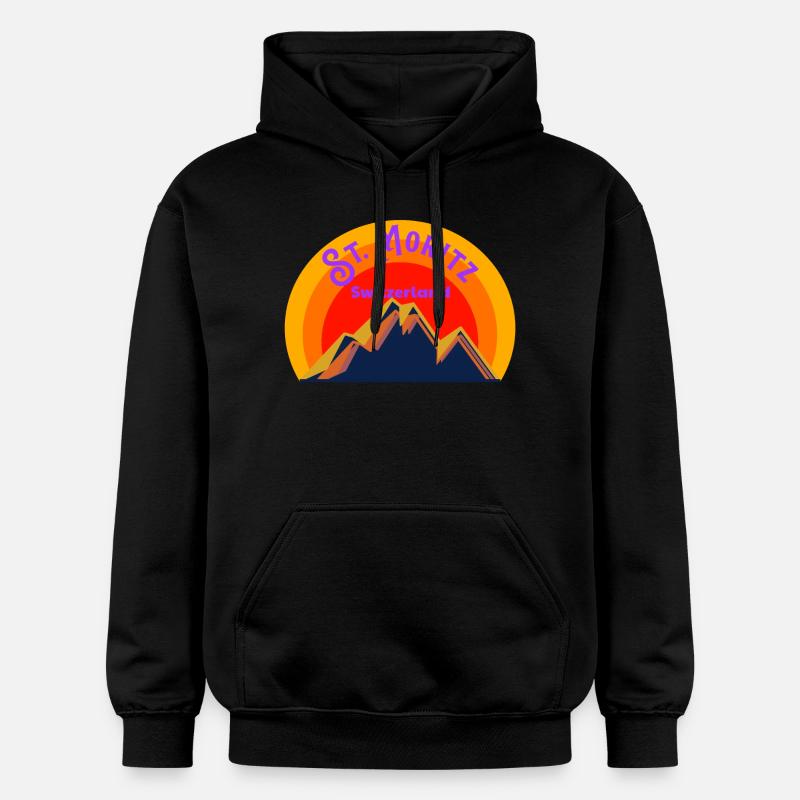 Saint-Moritz - Sweat à capuche Softstyle® Gildan Unisexe - noir