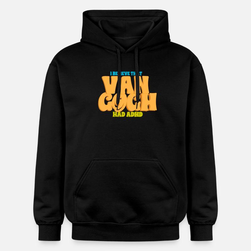 ADHD Van Gogh - Sweat à capuche Softstyle® Gildan Unisexe - noir