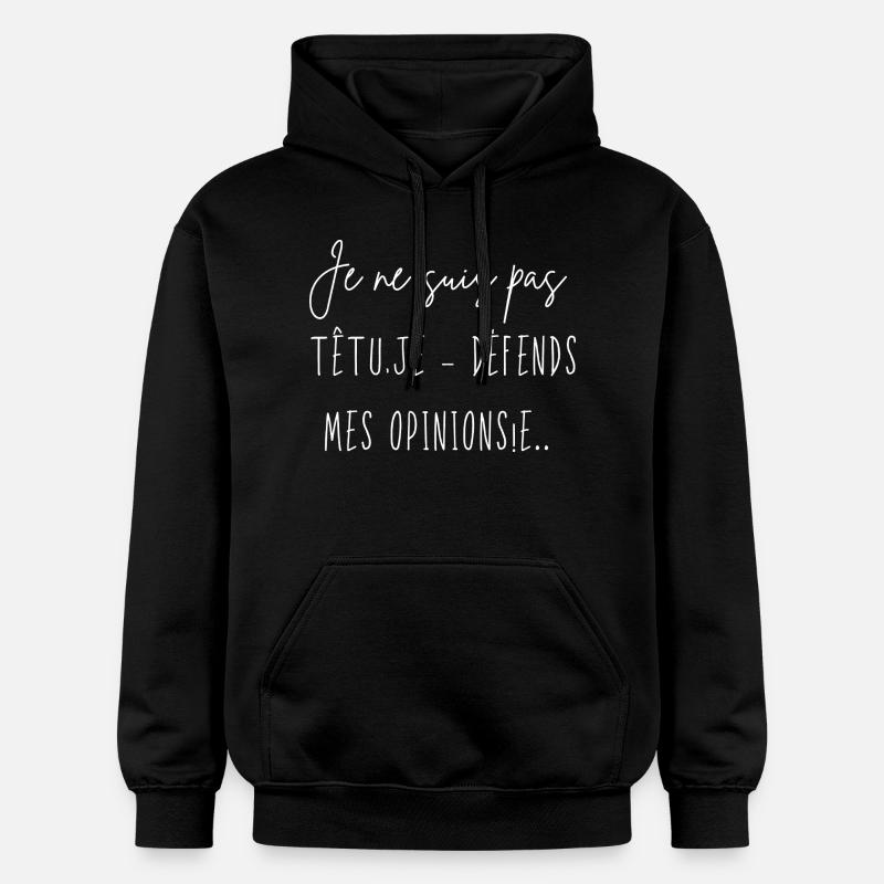 Je ne suis pas têtu - Sweat à capuche Softstyle® Gildan Unisexe - noir
