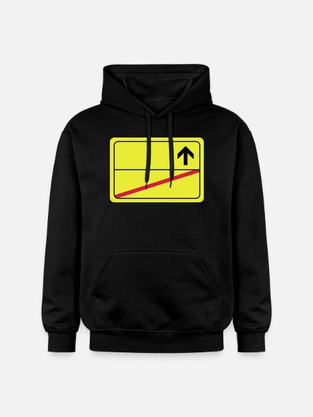 leeres Ortsschild - Gildan Unisex Softstyle® Midweight Hoodie - black