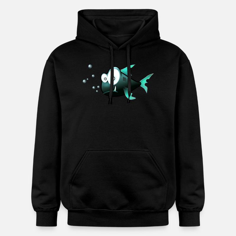 Poisson - Sweat à capuche Softstyle® Gildan Unisexe - noir