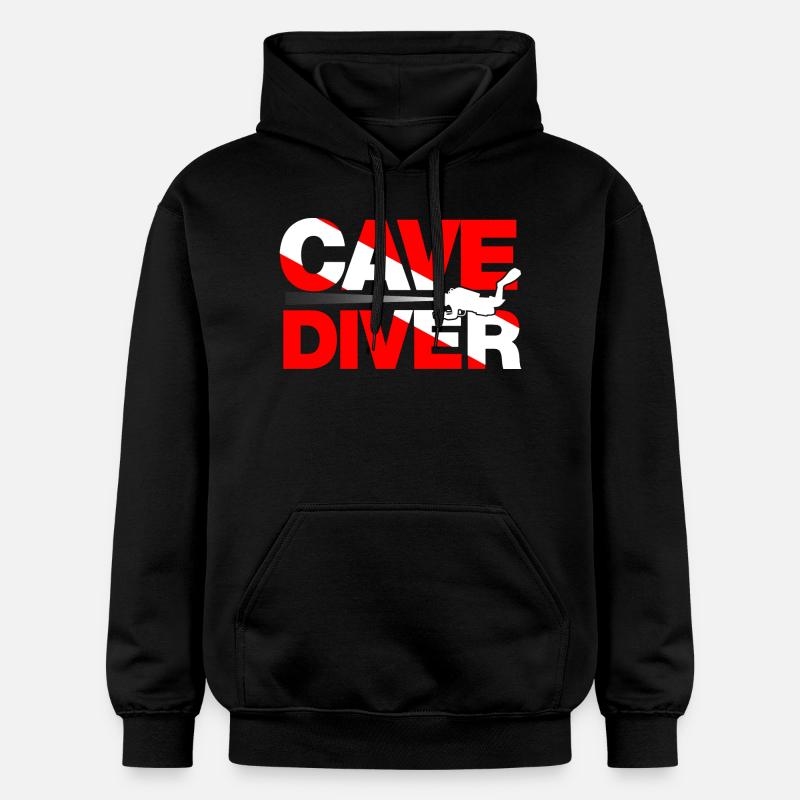 cave diver - Sweat à capuche Softstyle® Gildan Unisexe - noir